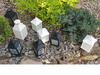 Latarnia plastikowa LED HY-0062 czarny 28x11,5cm