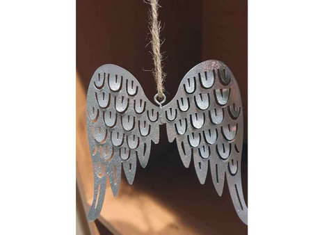 Zawieszka SKRZYDŁA TS419 metal srebrny 14cm