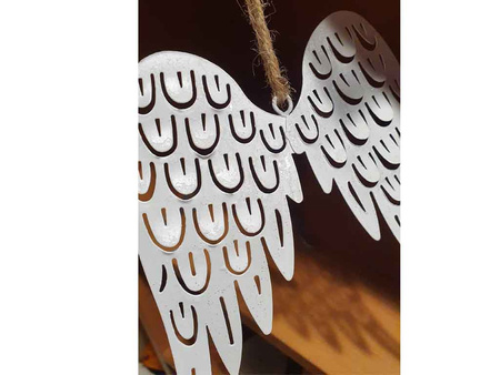 Zawieszka SKRZYDŁA TS321 metal biały 14cm