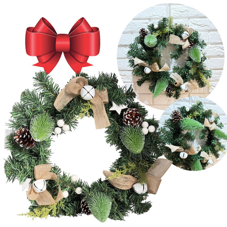 Wianek świąteczny 27372 ZIELONY 40cm