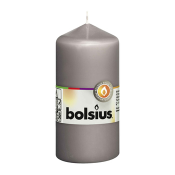 Świeca pieńkowa 120/58  Bolsius ciepły szary