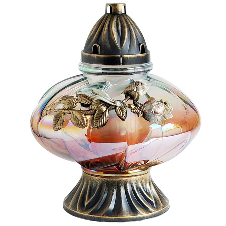 Znicz mały SUŁTAN RÓŻA L-6630 złoty (2szt)