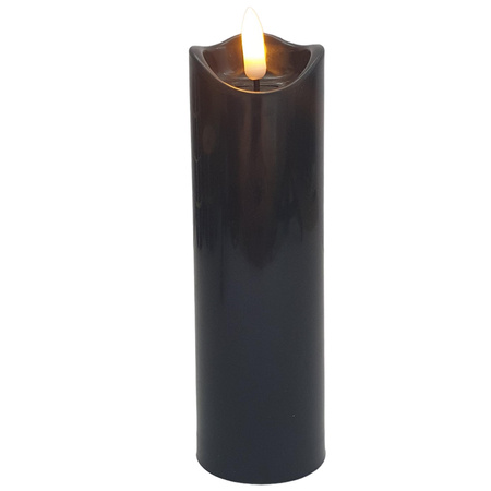 Świeca LED płomień wąska czarny 17,5/5cm 3/20/WAX