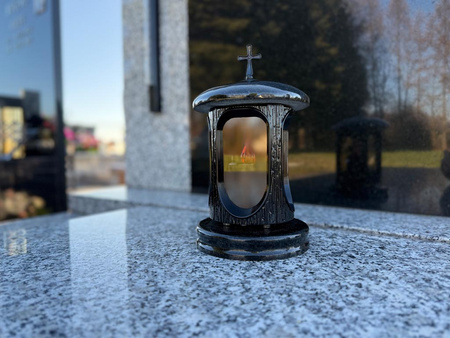 Znicz GRANIT kapliczka 27152 czarny (1szt)