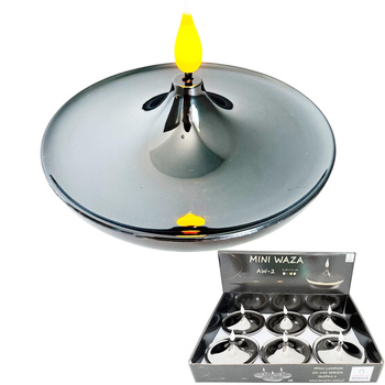 Świeca LED waza AW-2 czarny 6szt 8x11cm