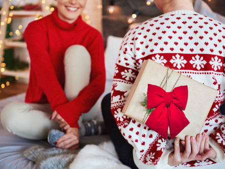 Kokarda welurowa 27345 czerwony 28x22cm