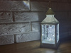 Latarnia plastikowa LED aniołek biały 23 cm