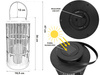 Latarnia plastikowa SOLAR 26922 czarny 36x18,5cm