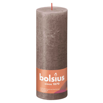 Świeca pieńkowa rustic 190/68 k. Taupe BOL