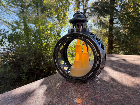 Świeca LED trio kremowy 14x8,5cm