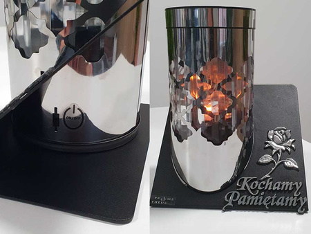 Znicz SOLAR metalowy K-6685 PAMIĘTAMY (4szt)