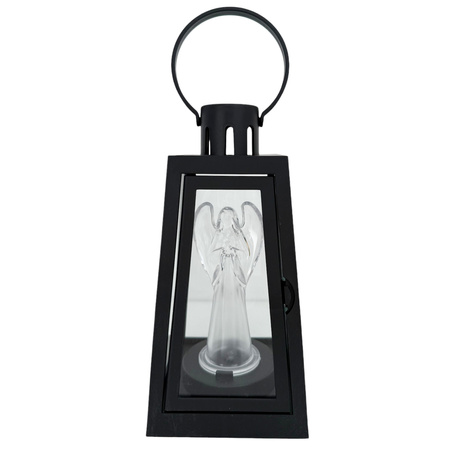 Latarnia plastikowa LED 16/22/LGS ANG czarny 20cm