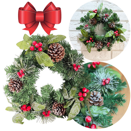 Wianek świąteczny 27367 OWOCE mrożony 24cm