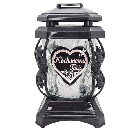 Znicz K-8139 KAPLICZKA Tacie srebrny (6szt)