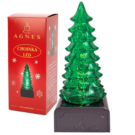 Świeca LED AGNES choinka zielony 15x6,5cm