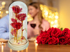 Wieczna RÓŻA led 26704 potrójna czerwony 21,5cm