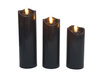Świeca LED płomień wąska czarny 17,5/5cm 3/20/WAX