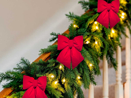 Kokarda welurowa 27345 czerwony 28x22cm