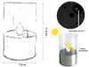 Świeca plastikowa SOLAR 27113 czarny 11,5x7,2cm