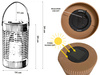 Latarnia plastikowa SOLAR 27111 brązowy 24x14cm