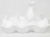 Podstawka na jajka ZAJĄC 100207 biały cera 13x20cm