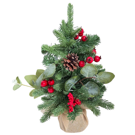 Drzewko sztuczne 27376 z ozdobami w worku 40cm