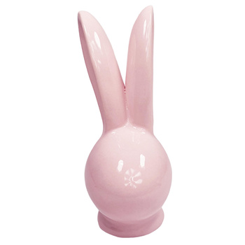 Figurka KRÓLIK C139951 uszy ceramika różowy 17,5cm