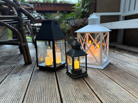 Latarnia plastikowa LED 27165 AKRYL złoty 23,5cm