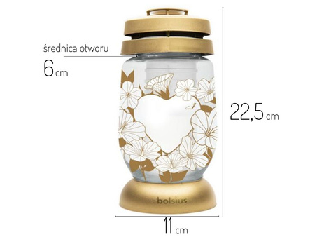 ZNICZ 3D S 18 Złote serce Bolsius (6szt)