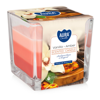 Świeca w szkle SNK80-355 Bispol - Vanilla-amber