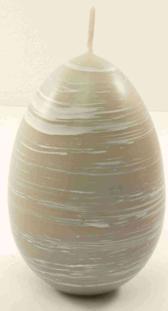Świeca jajko duże szary B23 104 13/8cm