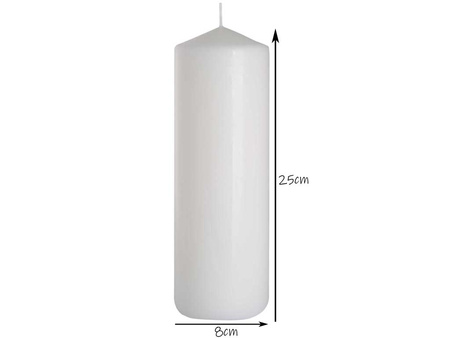 Świeca pieńkowa 250/80 biały 090 Bispol