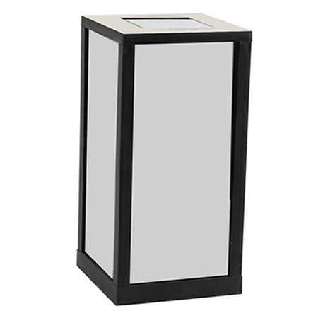 Latarnia plastikowa SOLAR 27110 czarny 28x14cm