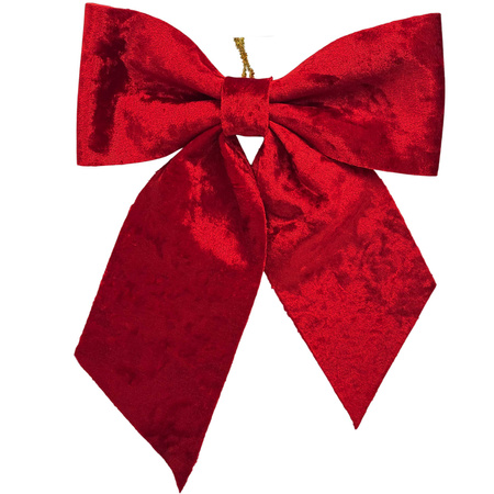 Kokarda welurowa 27347 czerwony 56x48cm