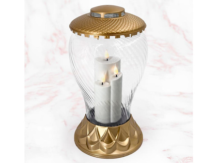 Znicz LED K-8481 LAMPION 5 złoty (4szt)