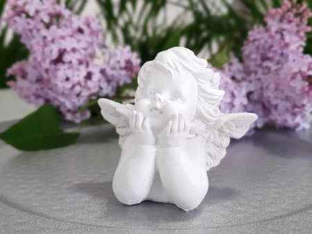 Figurka ANIOŁ AT5-146457 biały myślący mix 6,5cm
