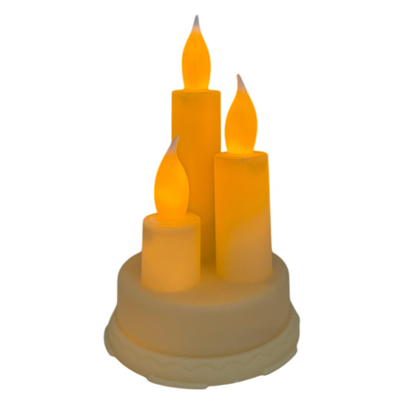 Świeca LED trio kremowy 14x8,5cm