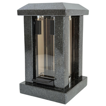 Znicz GRANIT kapliczka 27440 kwadrat czarny (1szt)