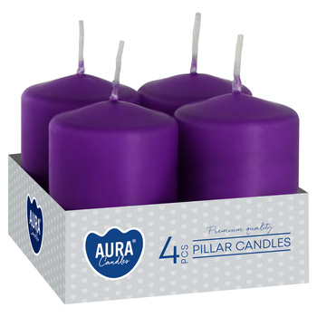 Świeca pieńkowa 60/40 fiolet 040 Bispol 4szt