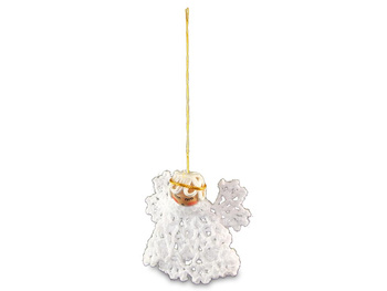 Zawieszka anioł z włóczki biały 7,5cm 103326