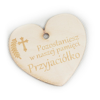 Serduszko grawerowane na znicze 1szt PRZYJACIÓŁKO
