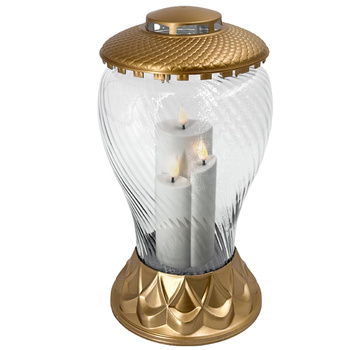 Znicz LED K-8481 LAMPION 5 złoty (4szt)