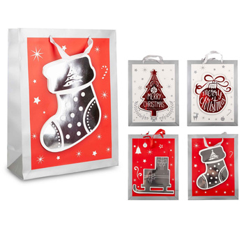 Torba papierowa BN C56212 3D mix 39x30x12cm