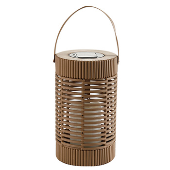 Latarnia plastikowa SOLAR 27111 brązowy 24x14cm