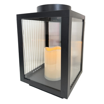 Latarnia plastikowa SOLAR 13/24/YZE czarny 28cm