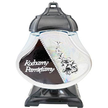 Znicz K-8429 URNA kochamy pamiętamy srebrny (4szt)