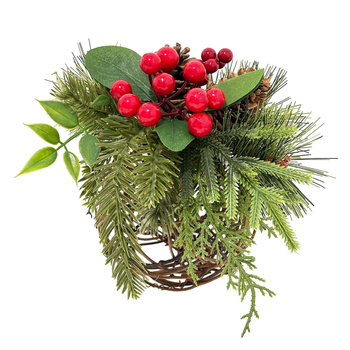 Stroik świąteczny 27394 KULA ratanowa 15cm