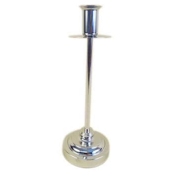 Świecznik do szpic K69-2/S metal srebrny 30,5cm