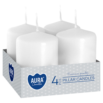 Świeca pieńkowa 60/40 biały 090 Bispol 4szt