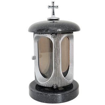 Znicz GRANIT kapliczka 27549 czarny szary (1szt)